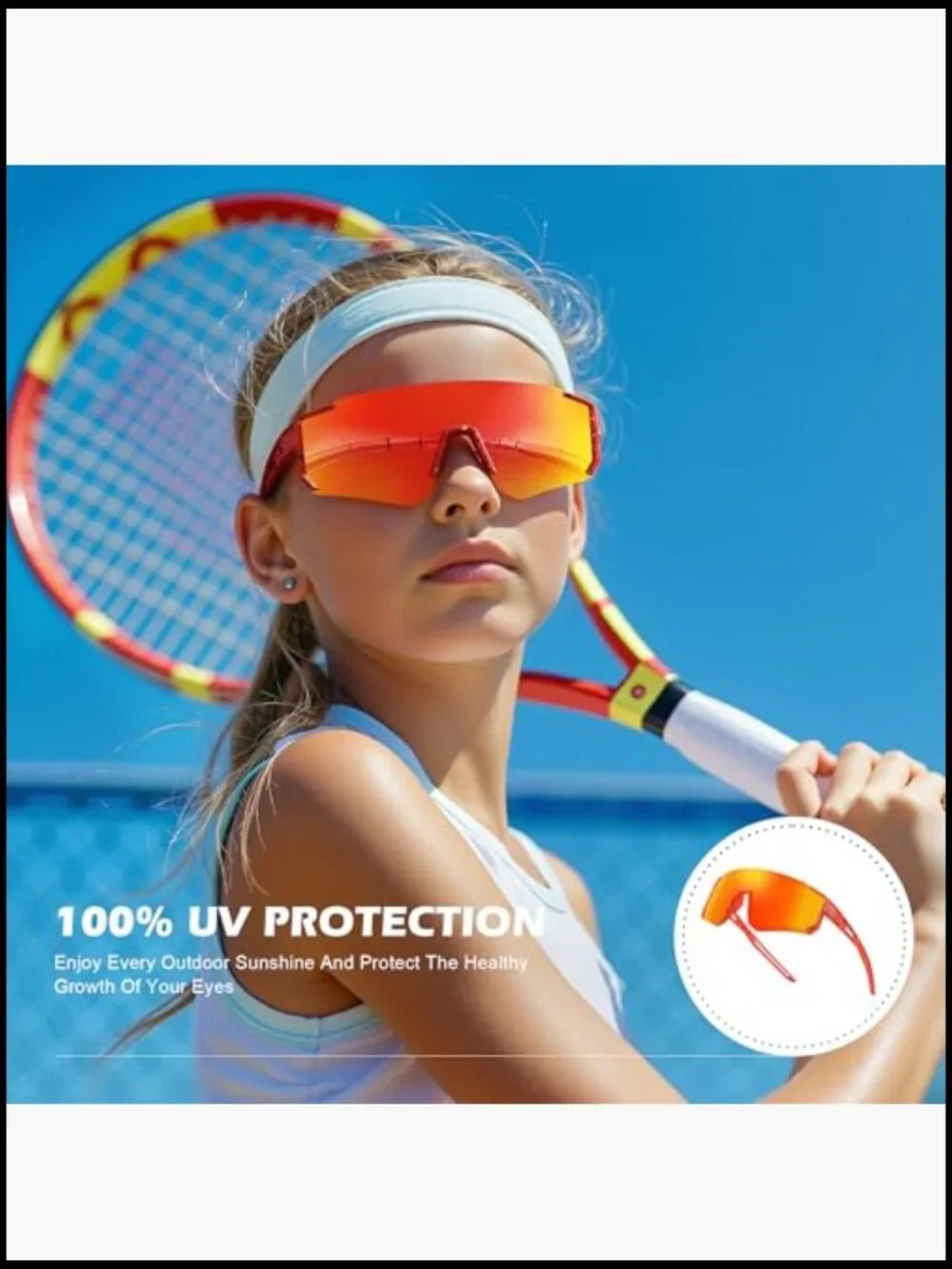 Polarized Sports Sunglasses for Kids Ages 3-12, Impact-Resistant Lenses